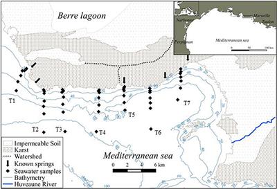 Nutrient Fluxes Associated With Submarine Groundwater Discharge From Karstic Coastal Aquifers (Côte Bleue, French Mediterranean Coastline)